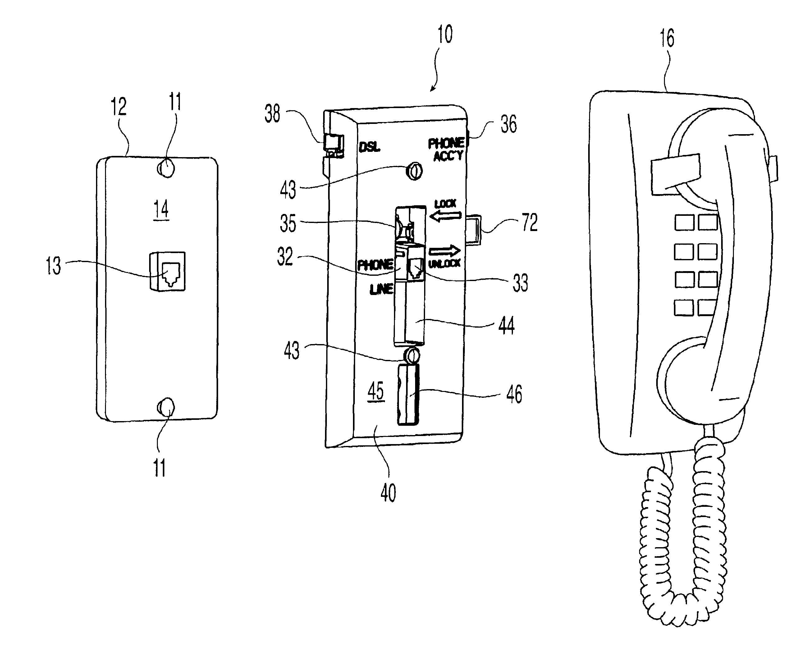 Tool-less wall-mount distributed filter housing