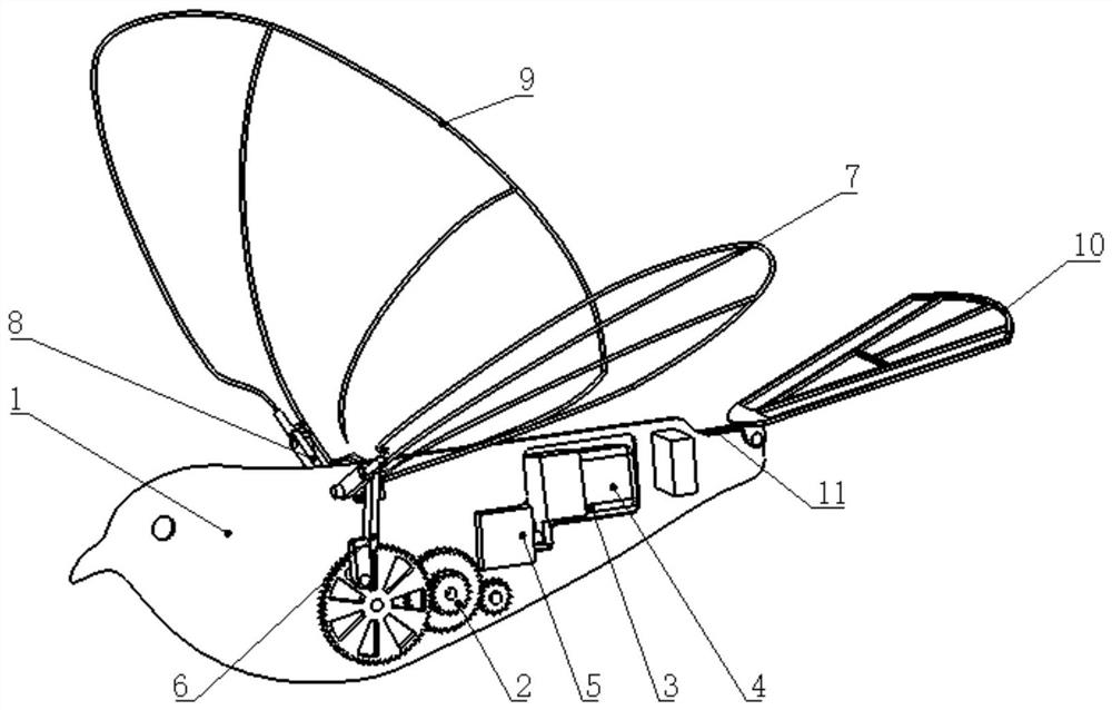 A bird-like miniature flapping-wing aircraft