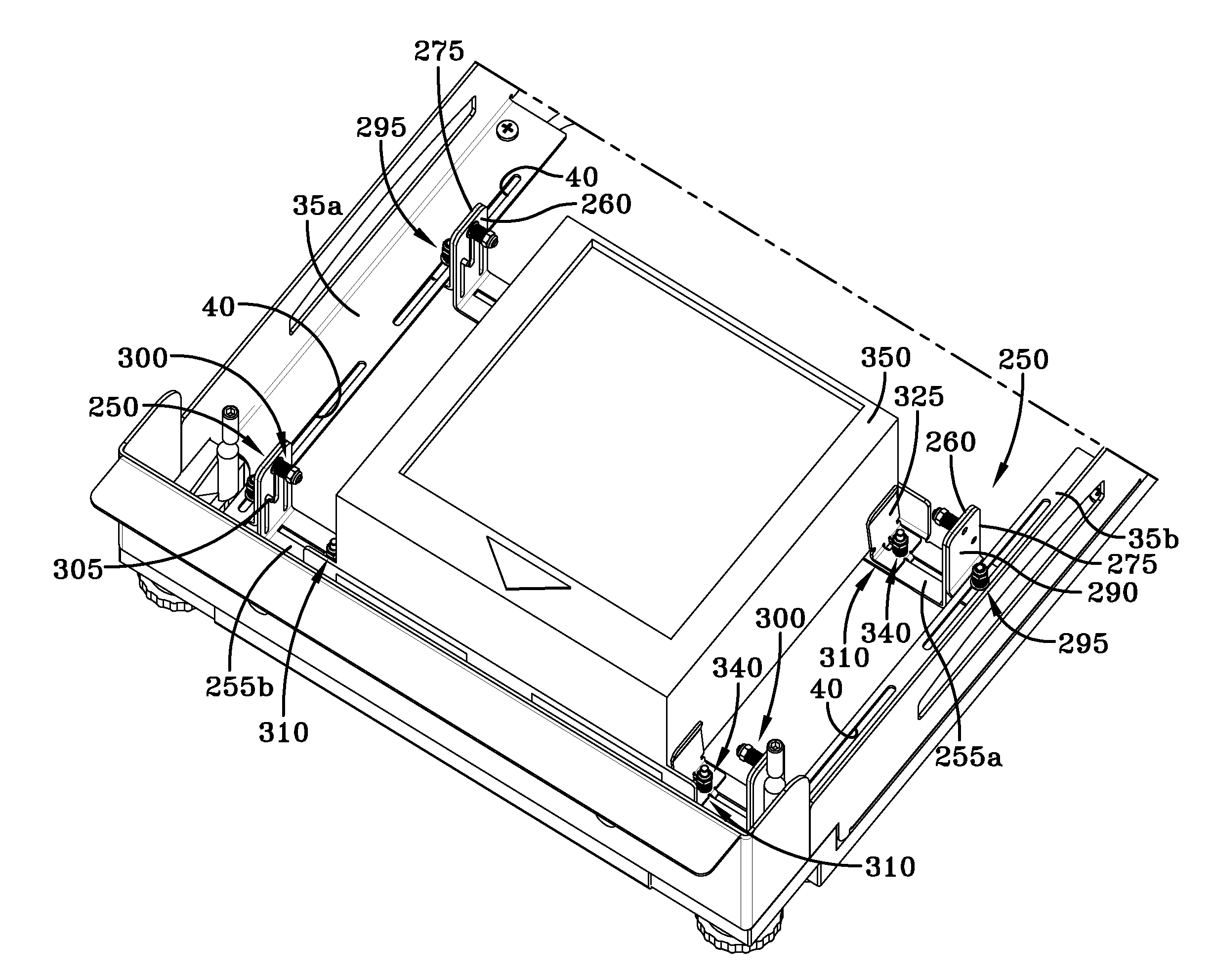 Adjustable scanner mounting assembly and method