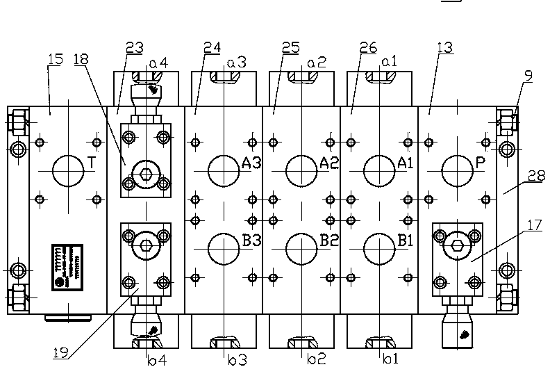 Liquid controlled multi-way valve