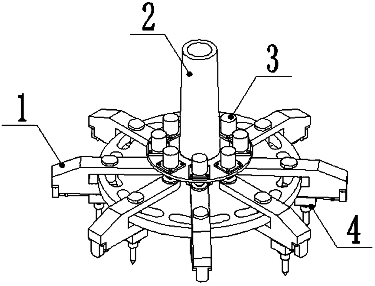 A multi-axis drilling device for pcd holes of aluminum alloy wheels