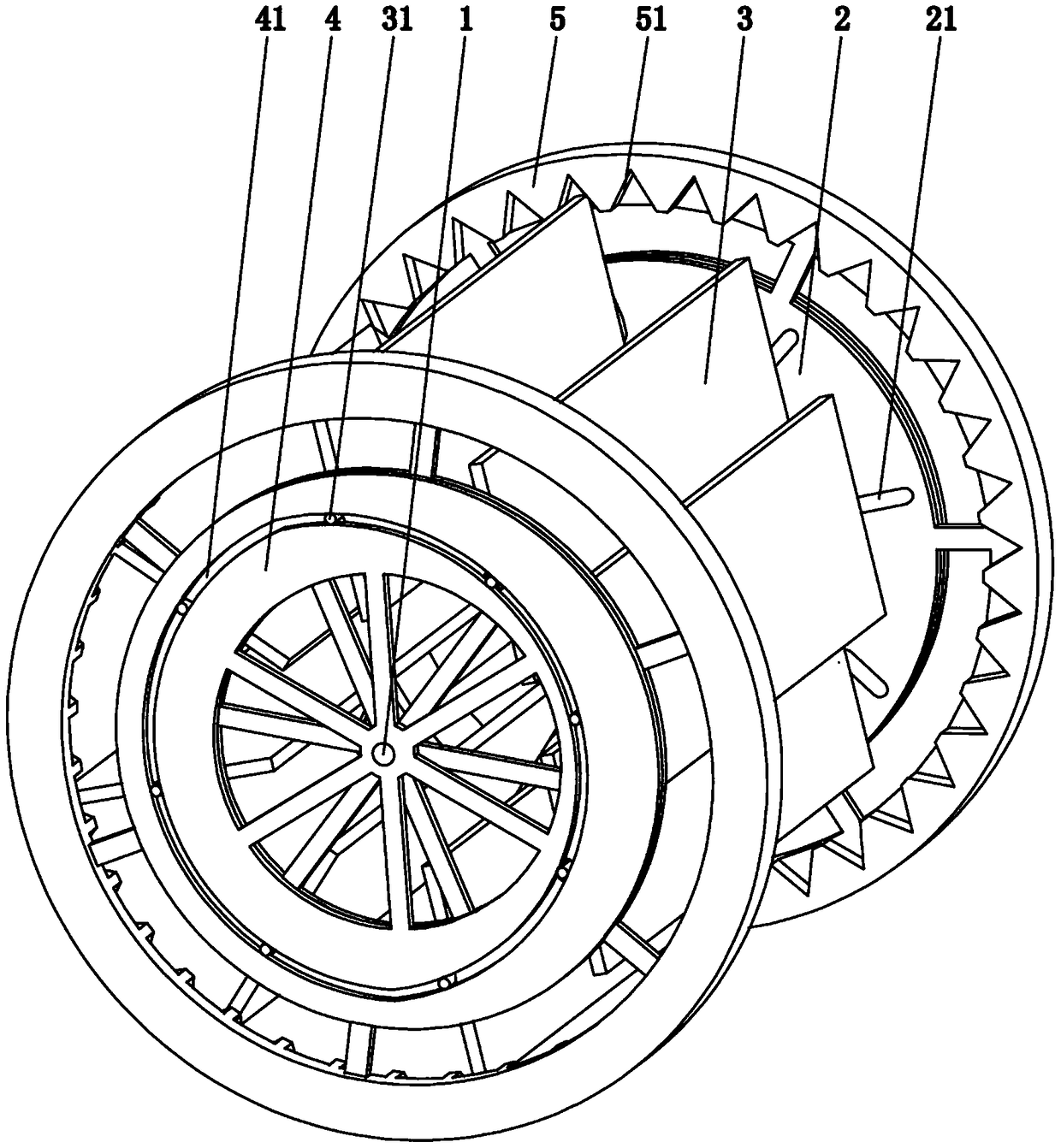 A positively loaded wind or hydroelectric generator