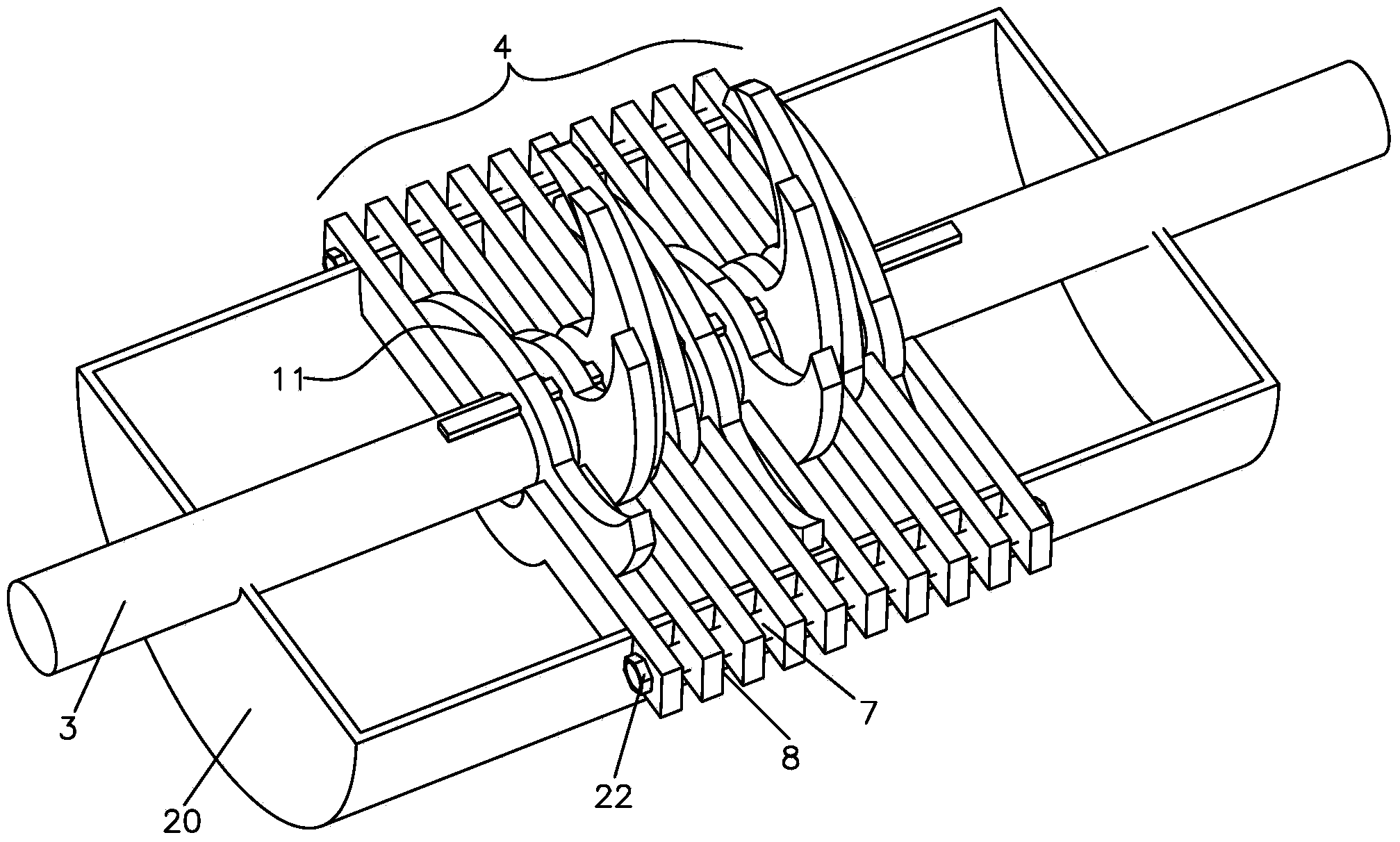 Reutilization crushing machine for animal wool and excrement