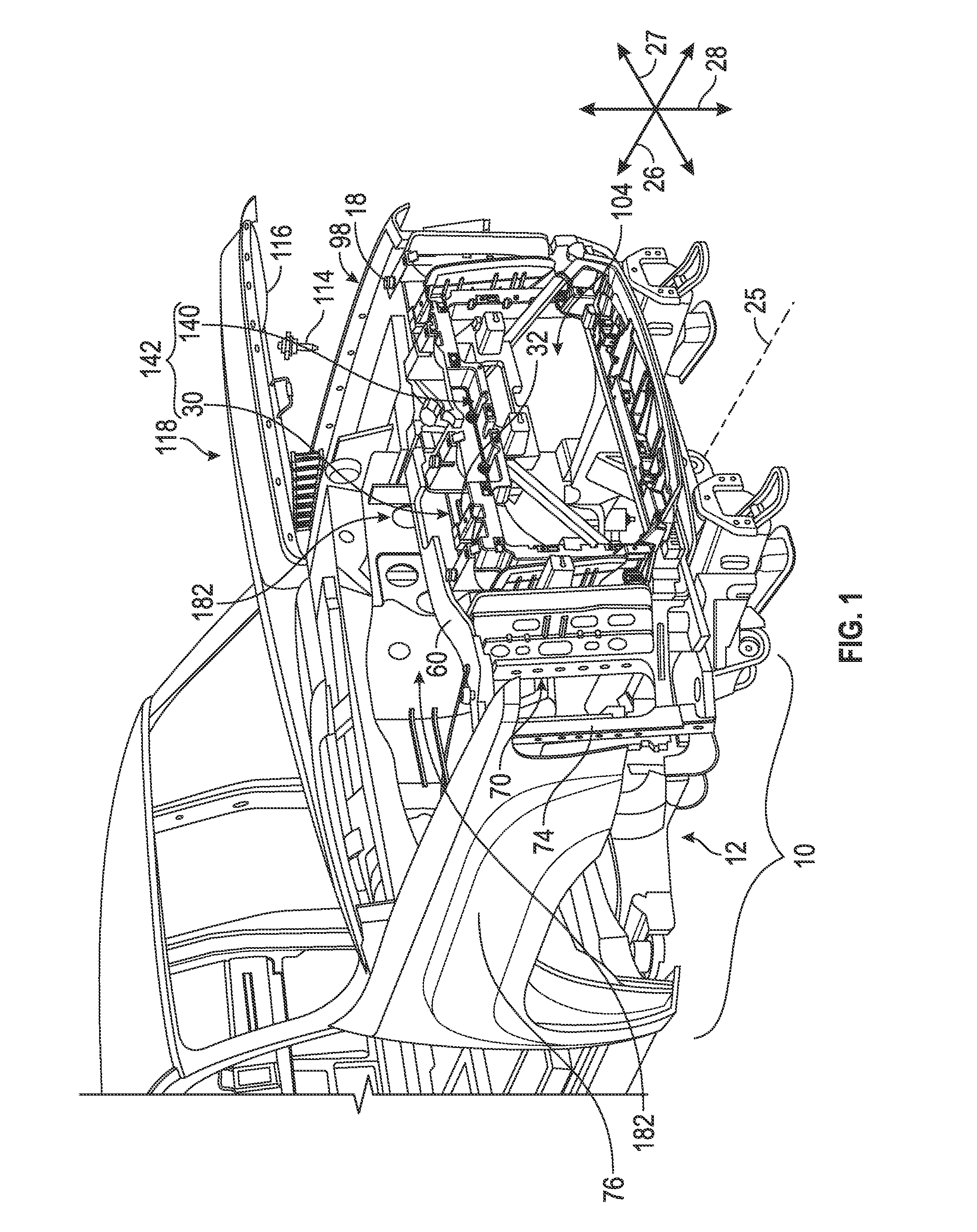 Front fascia or grill support structure and aerodynamic shutter assembly