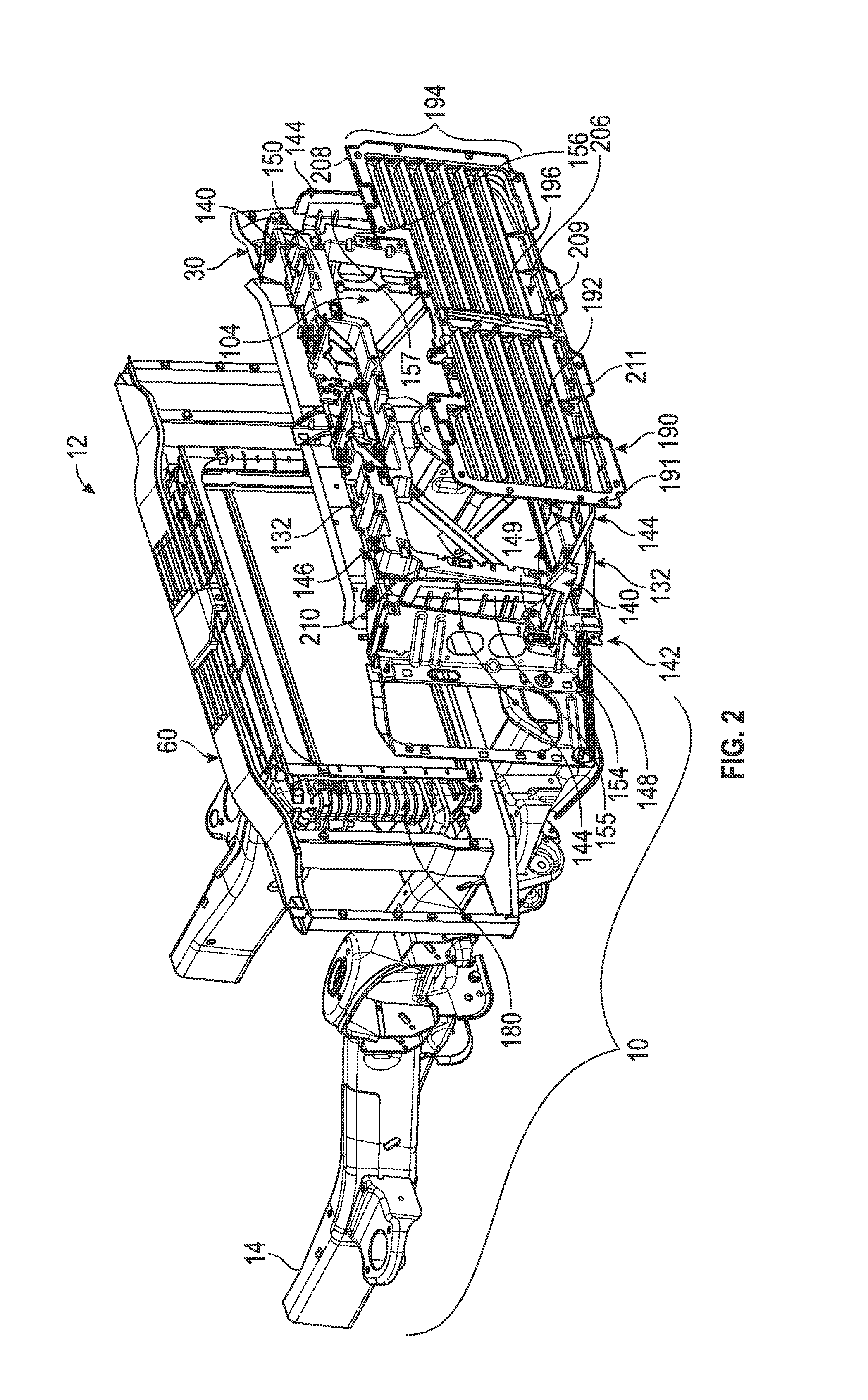 Front fascia or grill support structure and aerodynamic shutter assembly