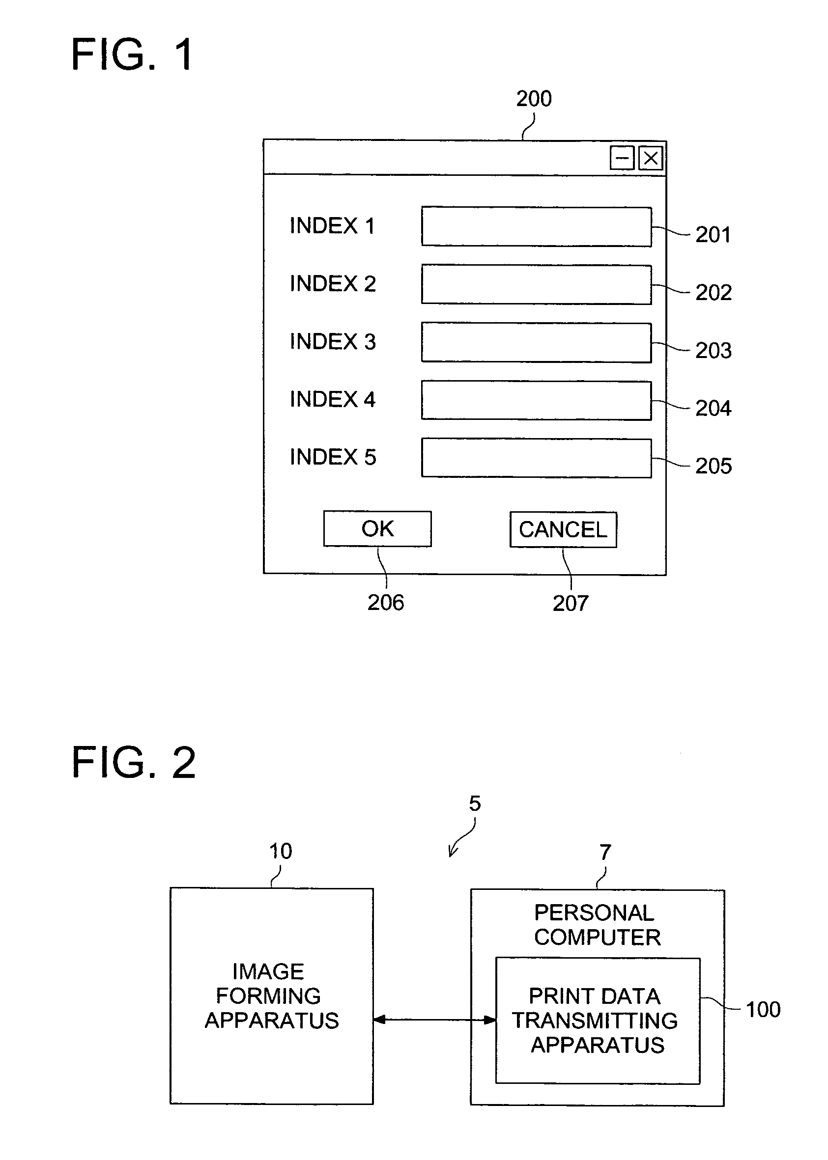 Print data transmitting apparatus, image forming system, printing condition setting method and printer driver program