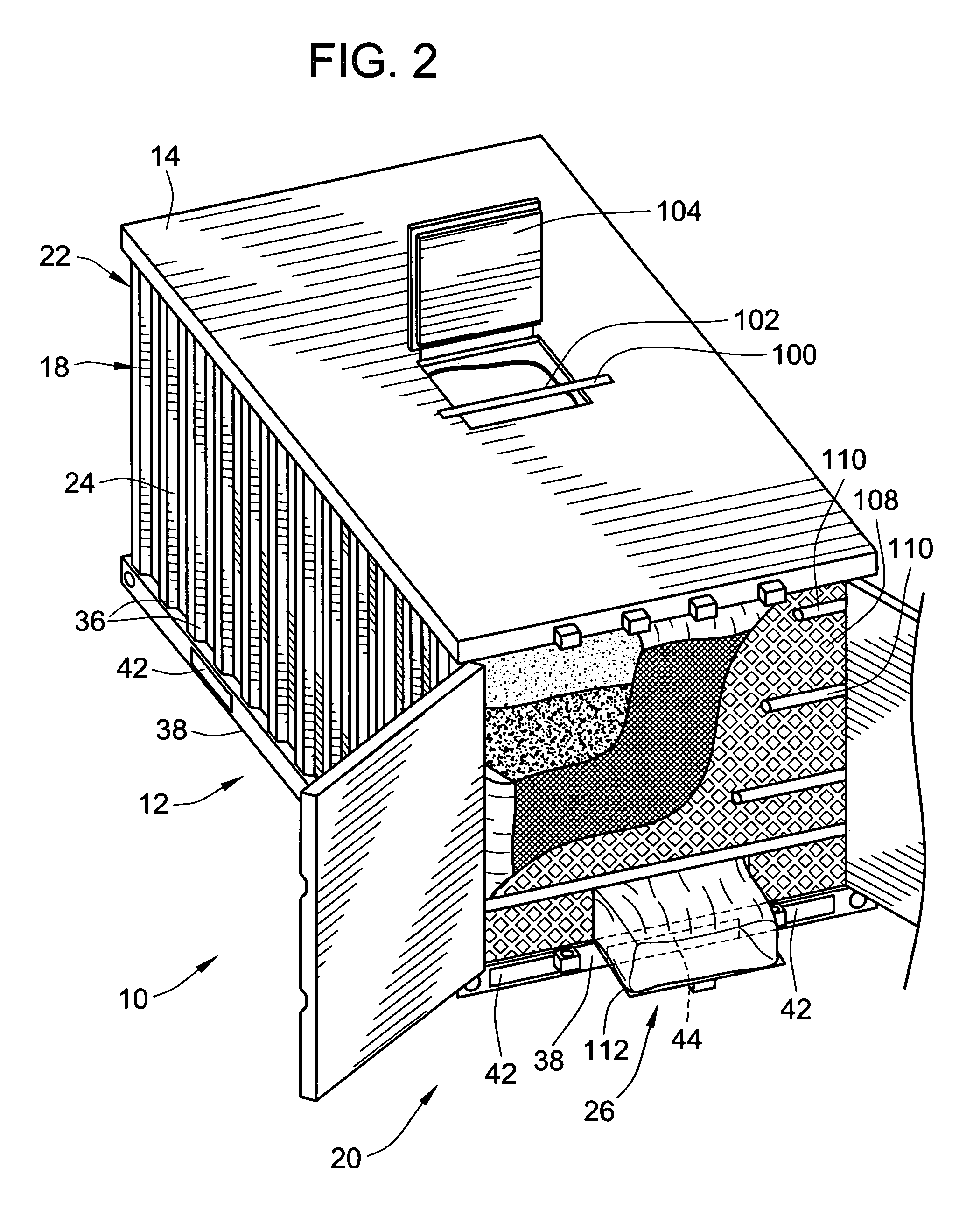 Apparatus for storing material