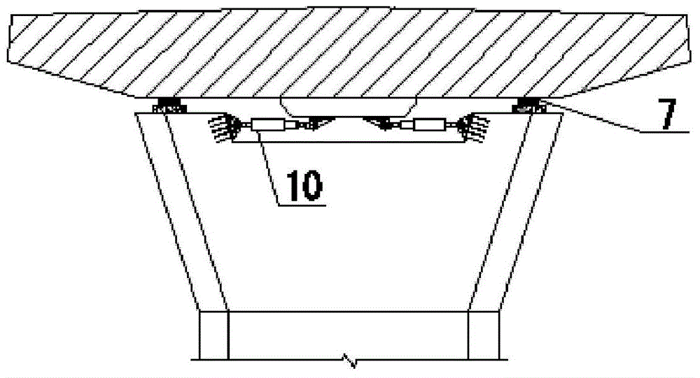 Outer-side span stay cable-free stay bridge with horizontal stress performance improved