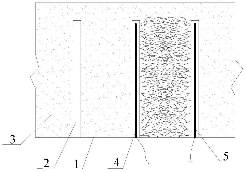 A roadway excavation method for electrode directional impact operation