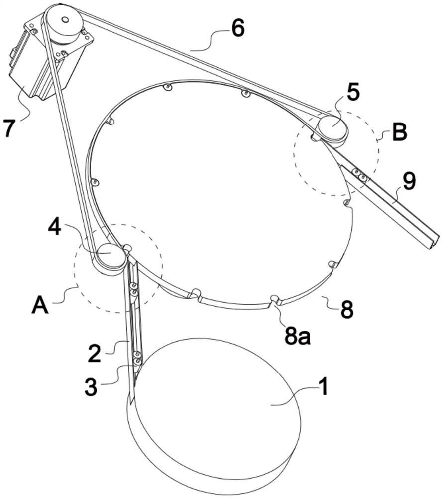 Intermittent rotating tray