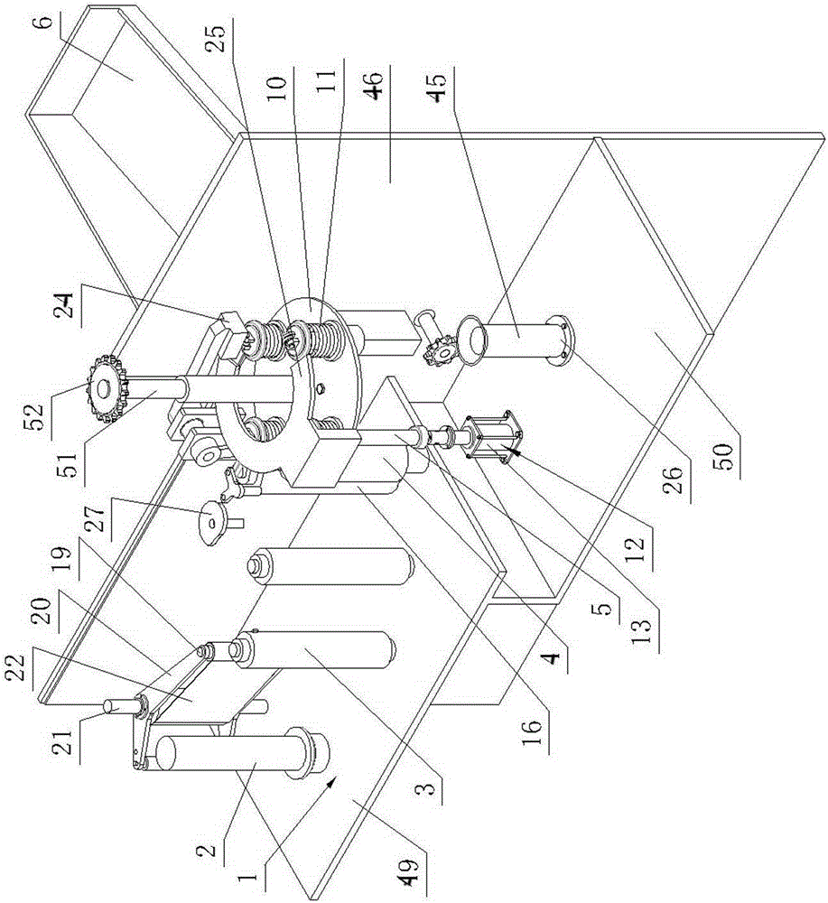 Paper tube conveying mechanism of aluminum foil rewinder