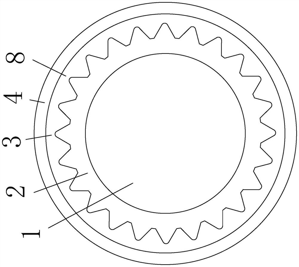 Cotton covered wire with flame-retardant protective outer layer and flame-retardant protective outer layer manufacturing device