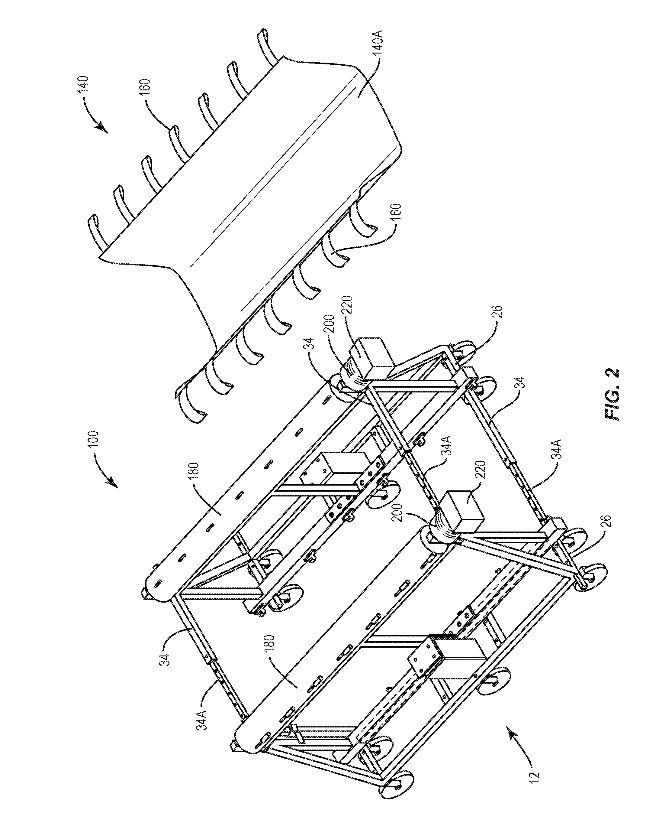 Patient lifting device using take-up rollers