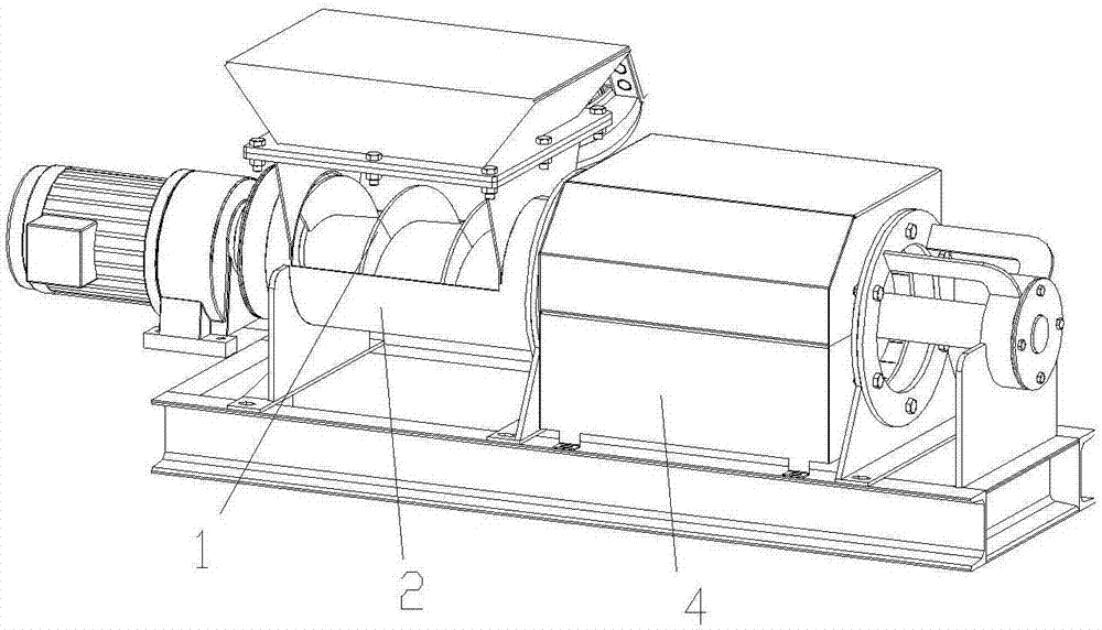 Kitchen waste decrement extrusion equipment