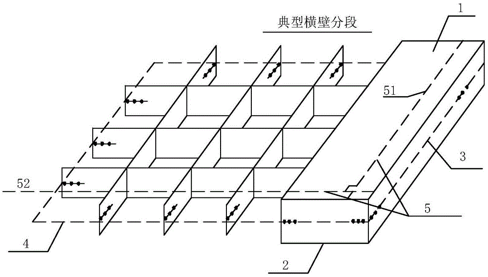 Cross wall segment guide rail bracket installation method