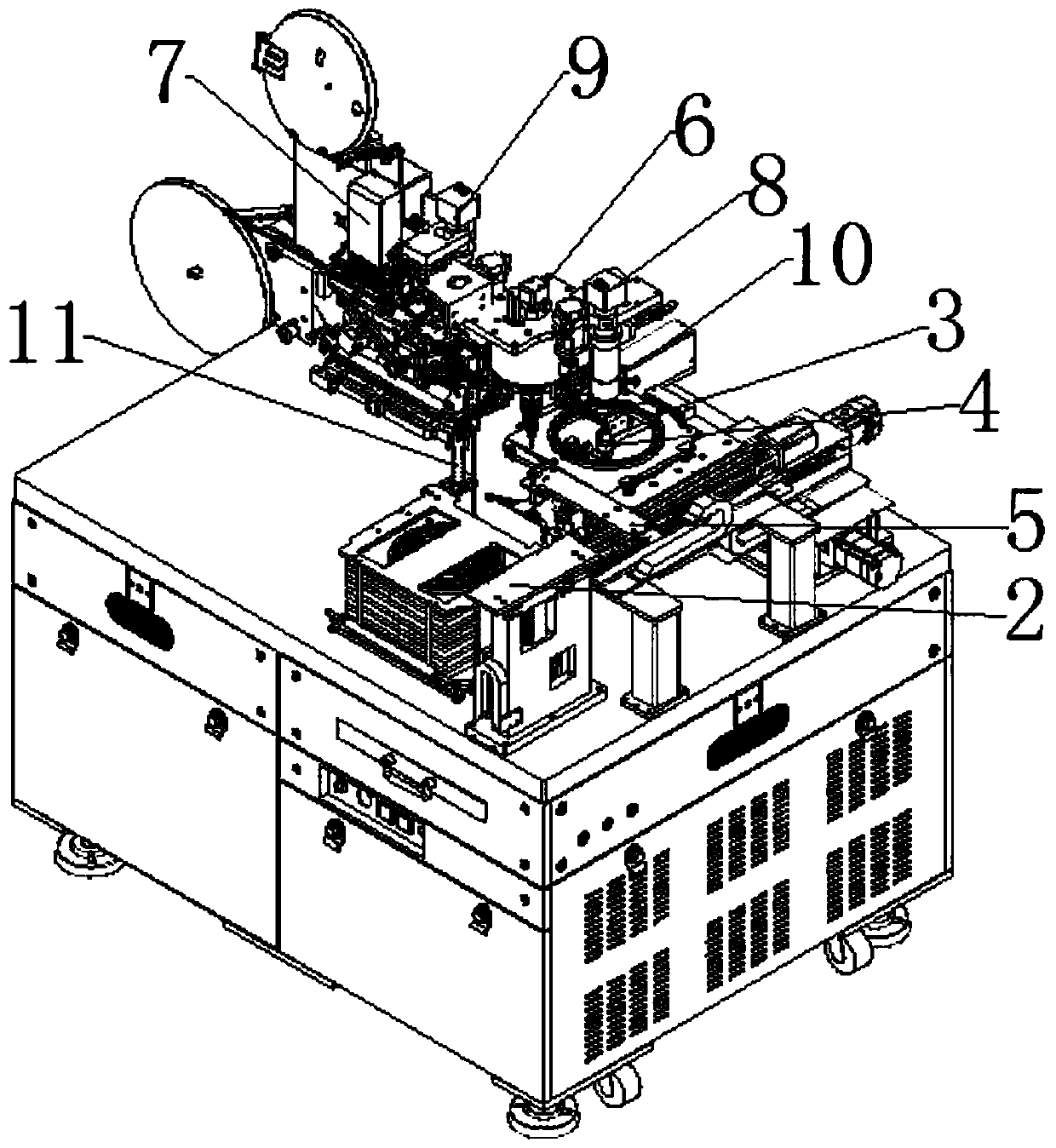 Turret type chip braiding machine