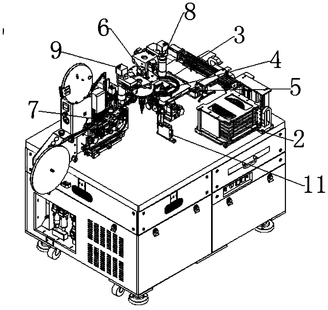 Turret type chip braiding machine