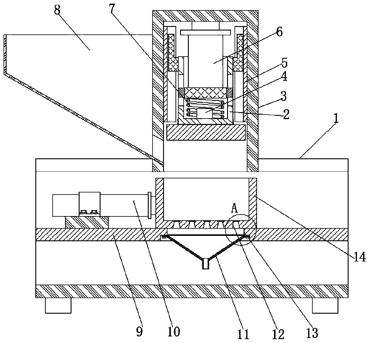 Scrap iron recovery device for automobile part machining