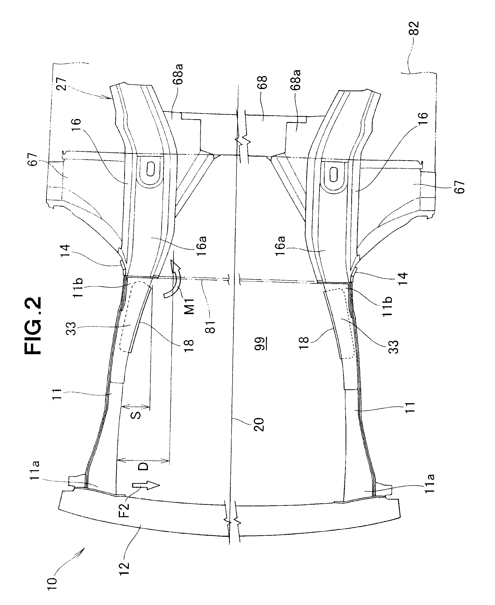 Vehicle body front part structure