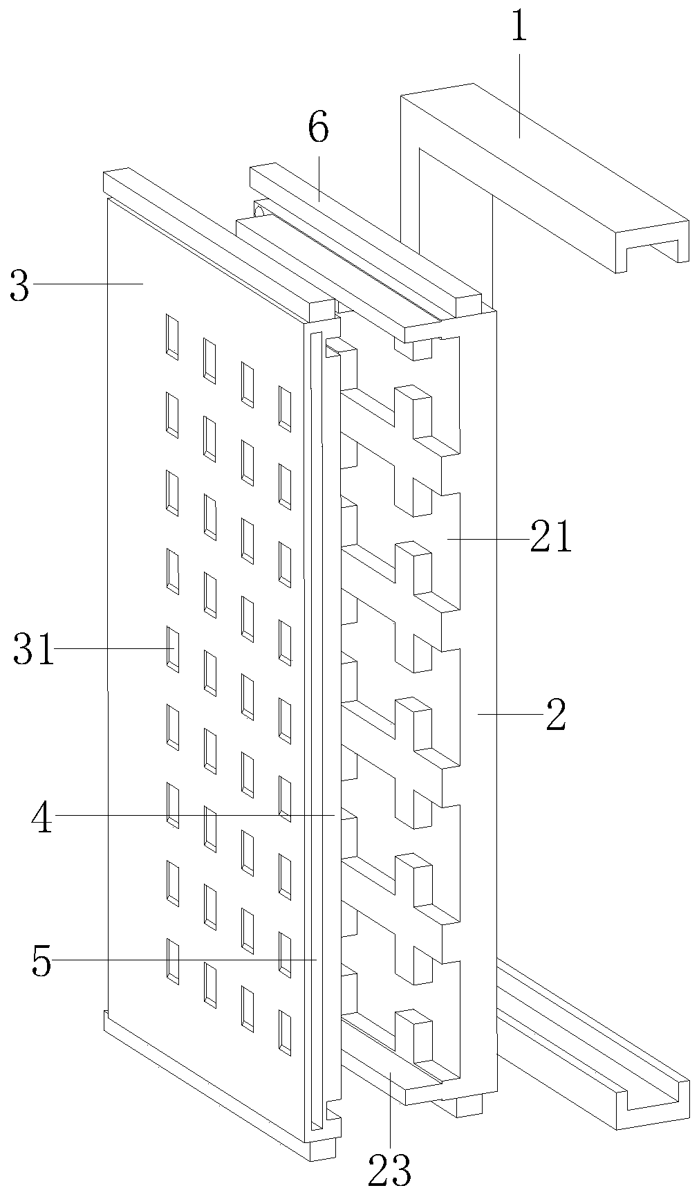 Solar photovoltaic glass curtain wall