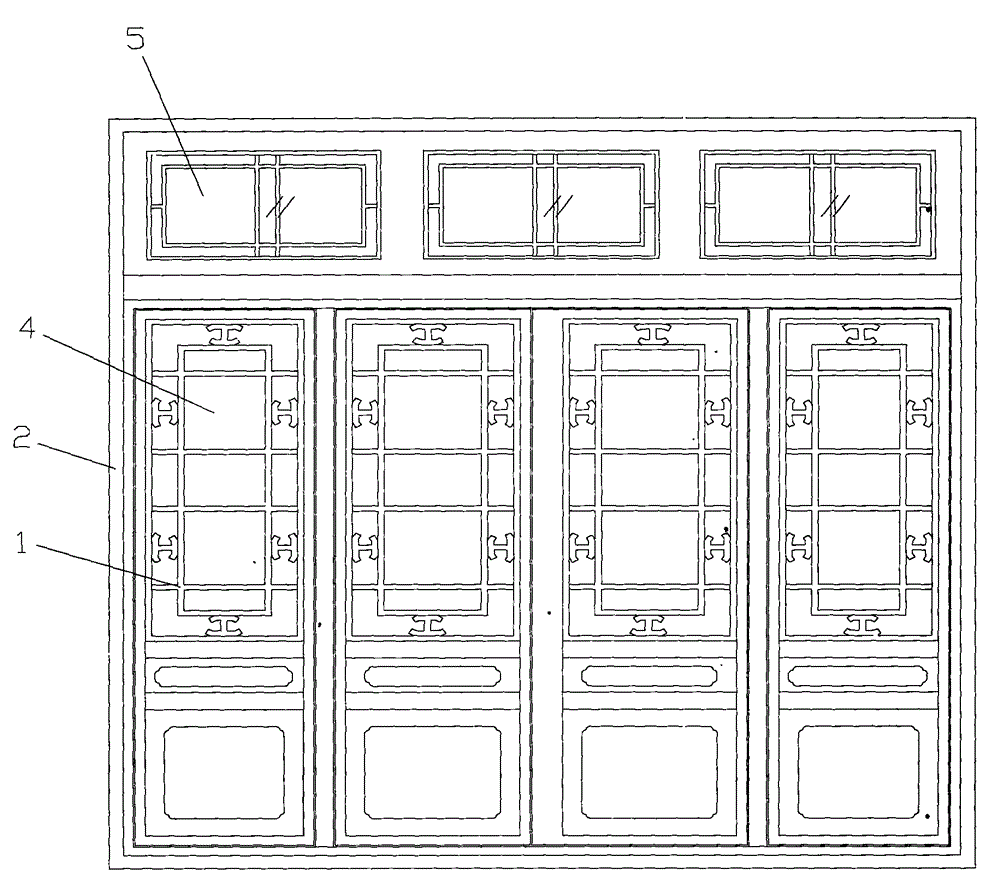 Aluminum wood composite antique doors and windows