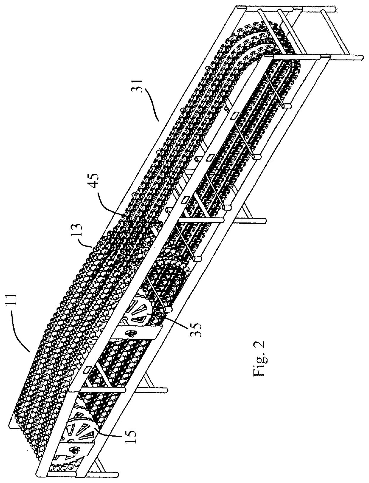 Produce conveying and sizing equipment