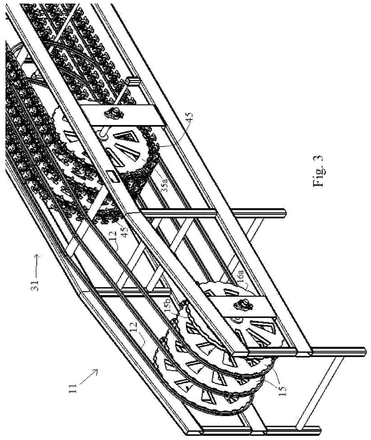 Produce conveying and sizing equipment