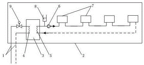 Central heating system and method with heat accumulation peak regulation function