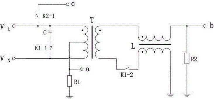 EMI-filter-based electromagnetic interference noise measuring and suppressing system