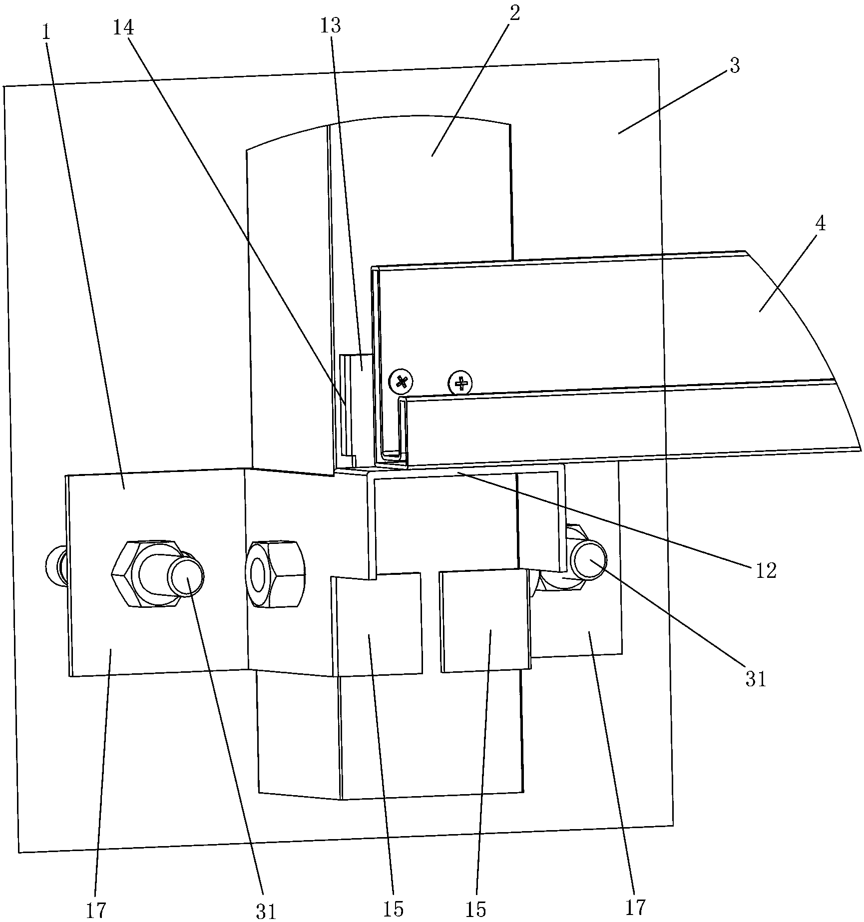 Keel connecting device based on suspended curtain wall