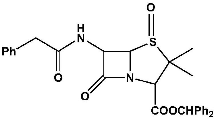 A kind of synthetic method of penicillin g sulfoxide benzhydryl ester