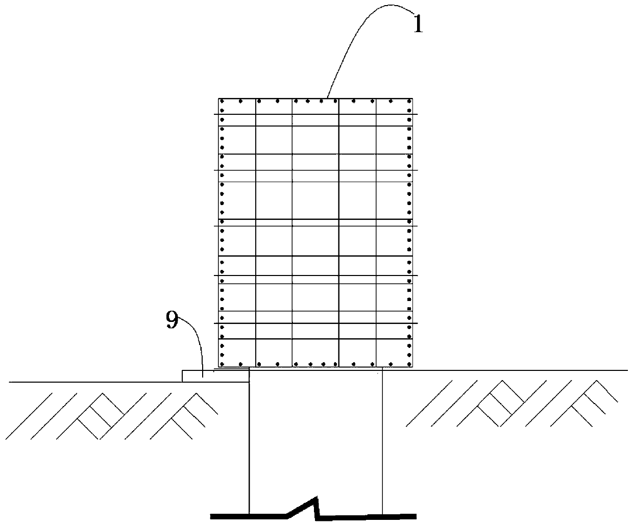 Pipe-jacking working well applicable to desert waterless sand area and construction method