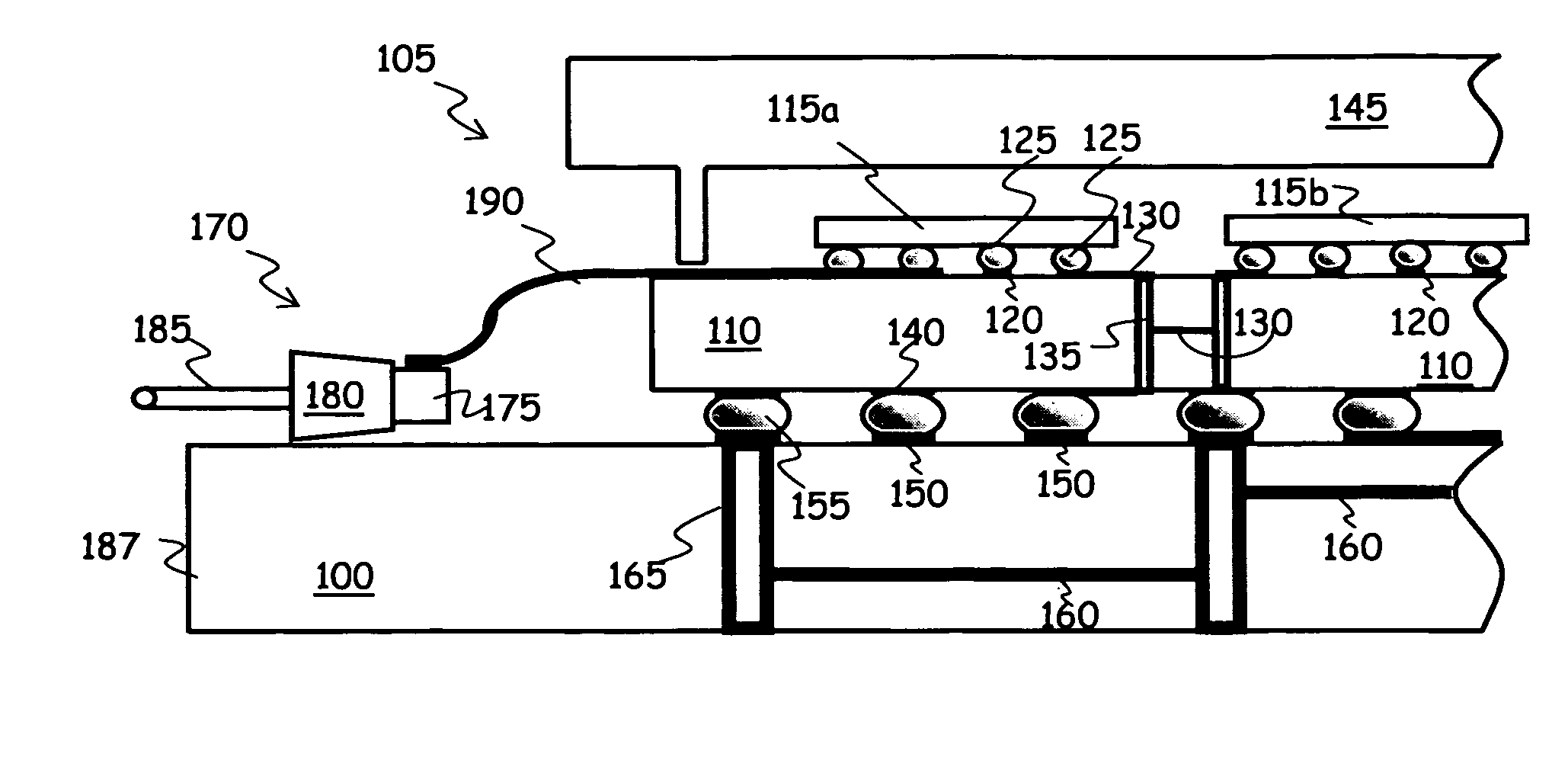 Method of assembling electronic components of an electronic system, and system thus obtained