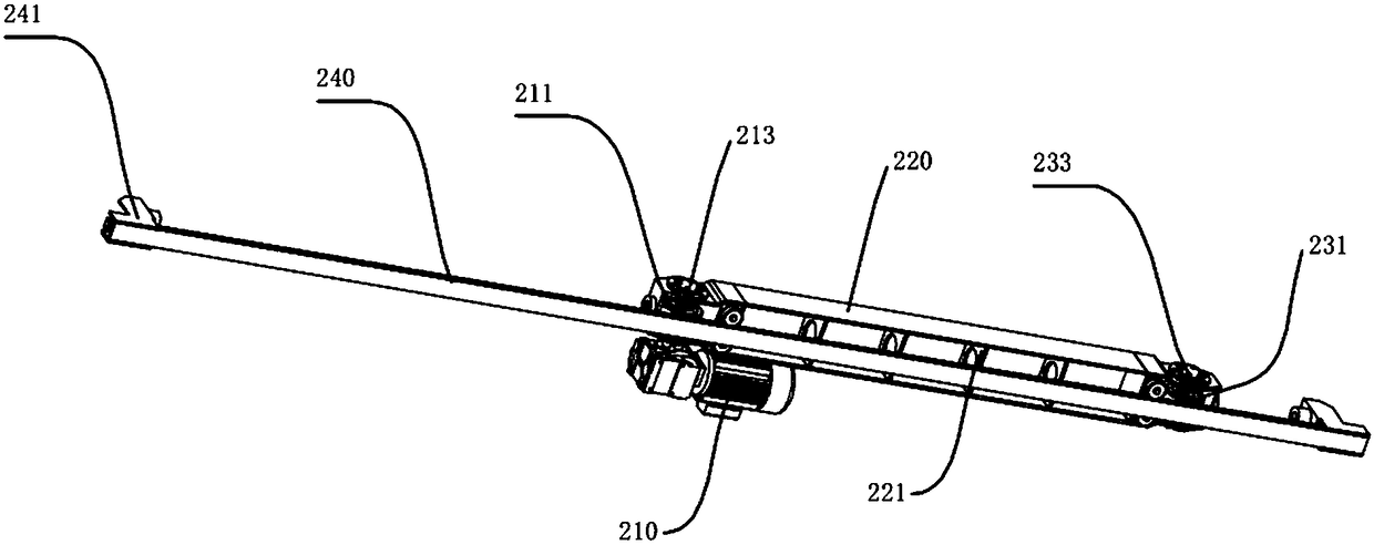 A conveyor frame applied to a logistics palletizer