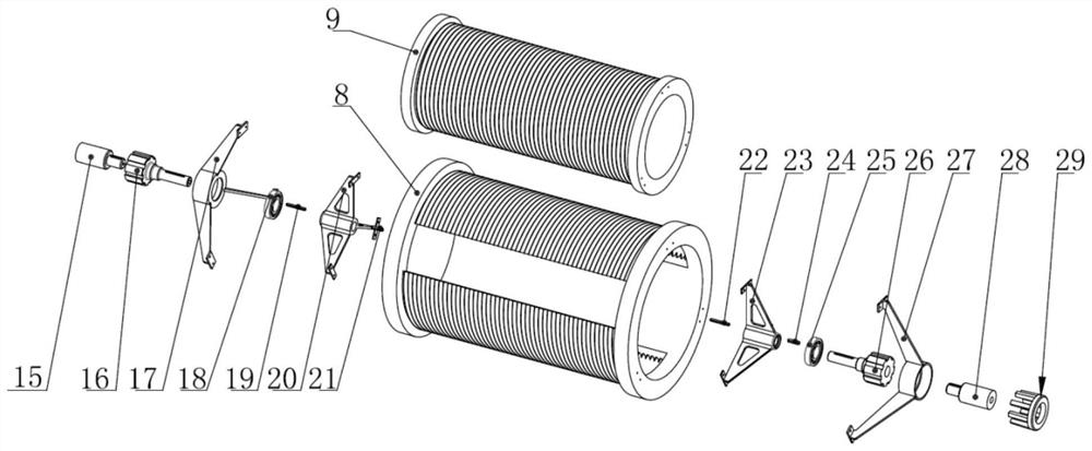 Double-layer cable arranging device