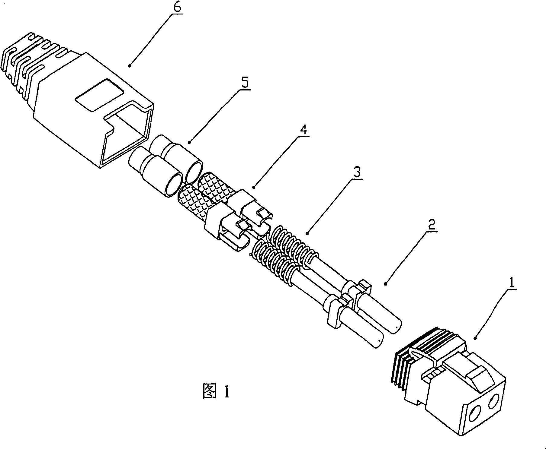 A connecting apparatus for optical fibre