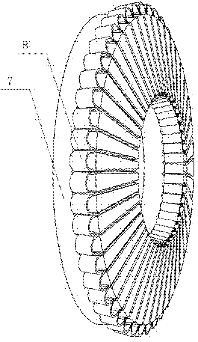 Magnetism-gathering disc type permanent magnet torque motor with fluid cooling function