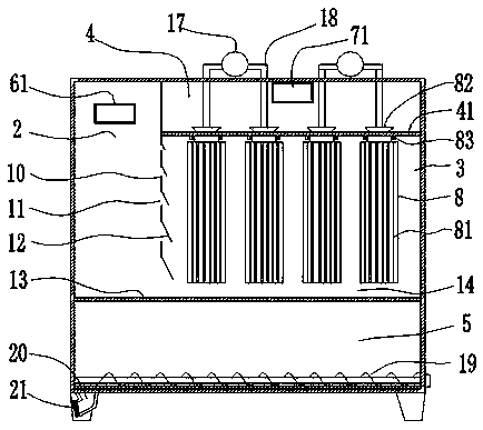 Dust collection and filtration method for rail grinding vehicle dust collecting system