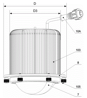 Construction method of general-purpose led light bulb and led light bulb of flange ring type