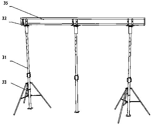 Supporting system and constructing technology for integrally pouring superimposed sheet and wallboard