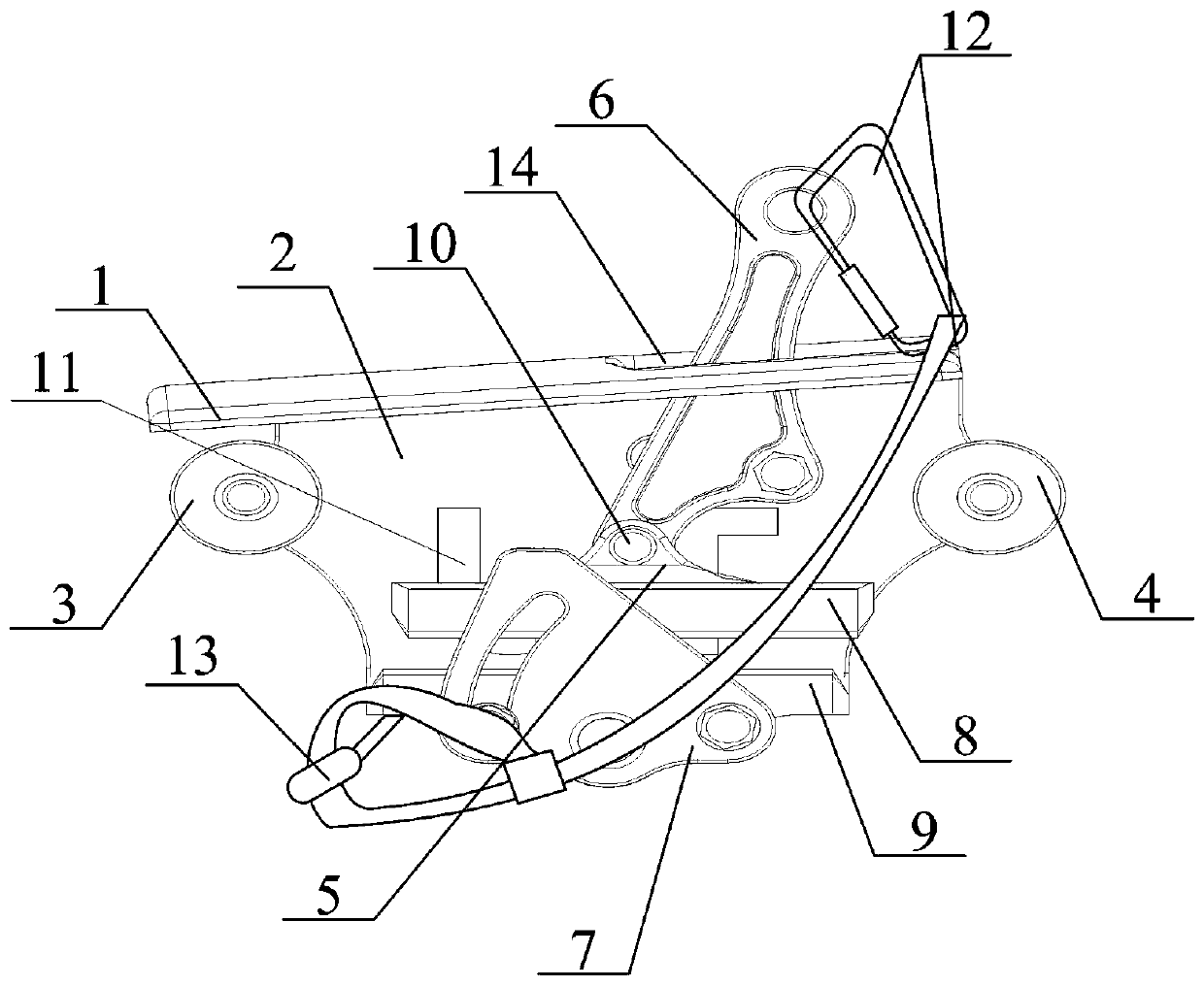 Safety line walking device