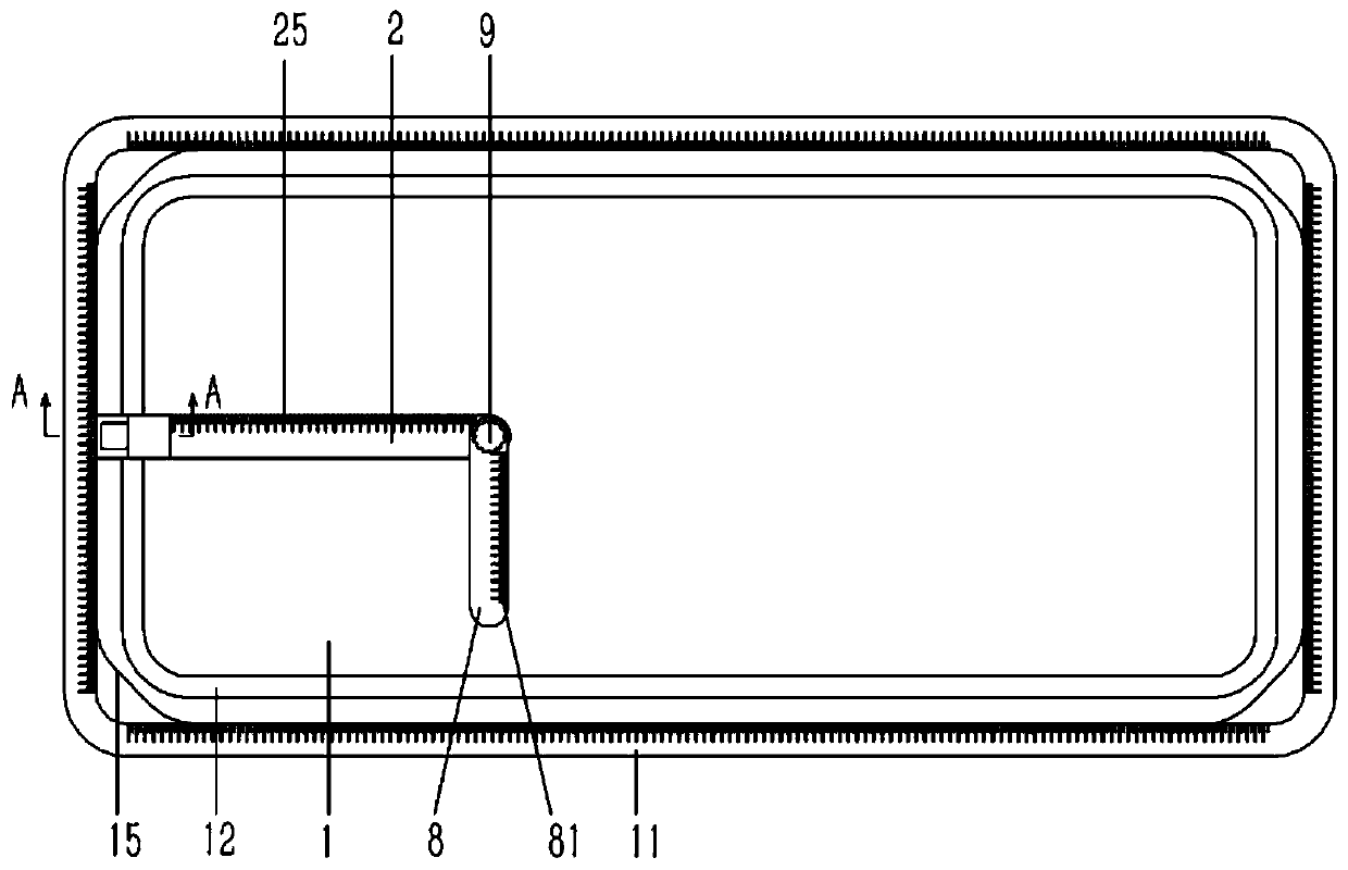 A structure-improved cloth cutting workbench