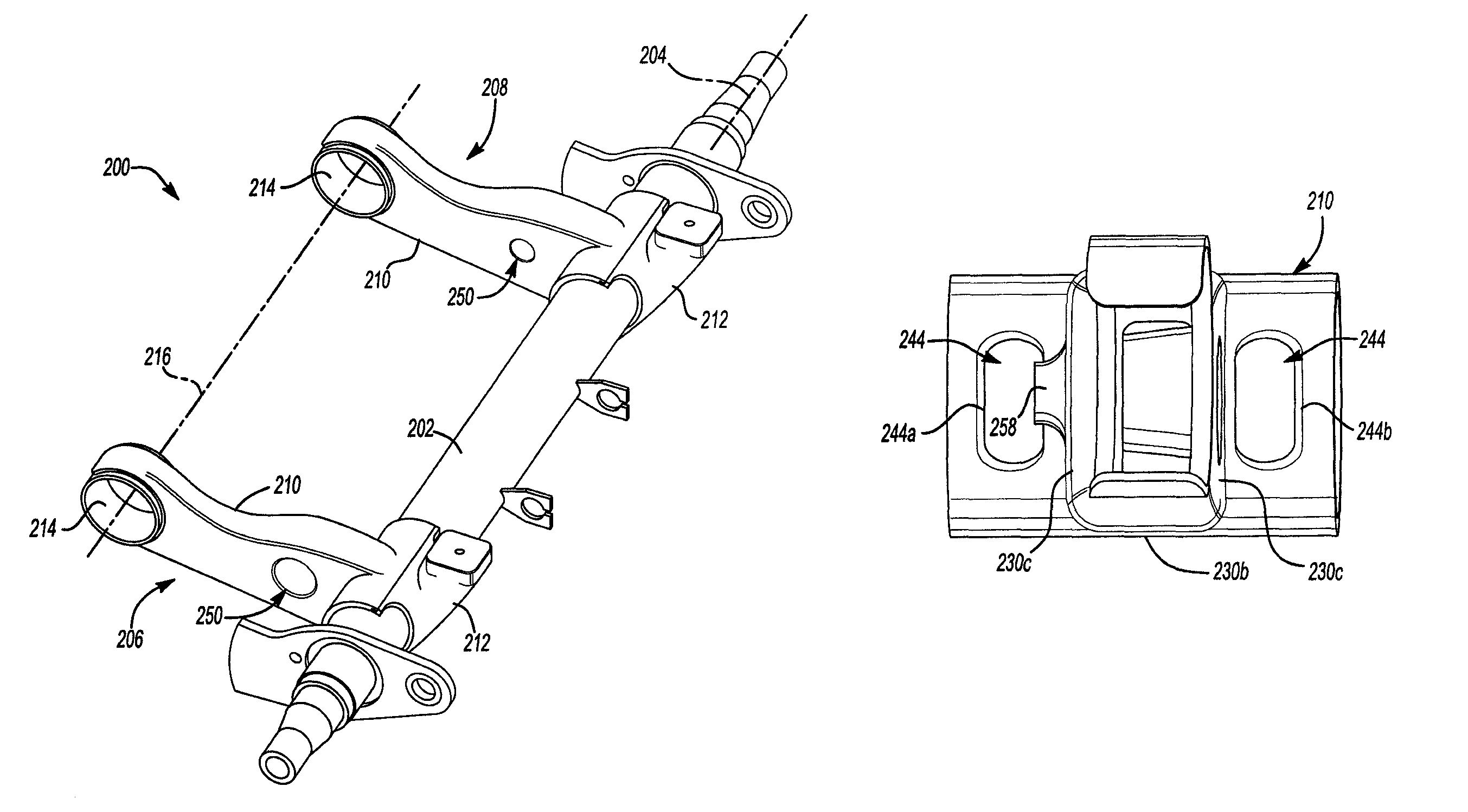 Cast trailing arm assembly for trailer suspension