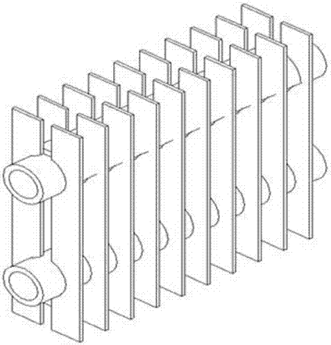 H-shaped fin tube-type coal economizer with novel structure