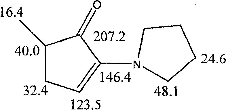 Method for synthesizing cool flavour agent (5-MPC) of derivative of alpha ketone enamine, and application