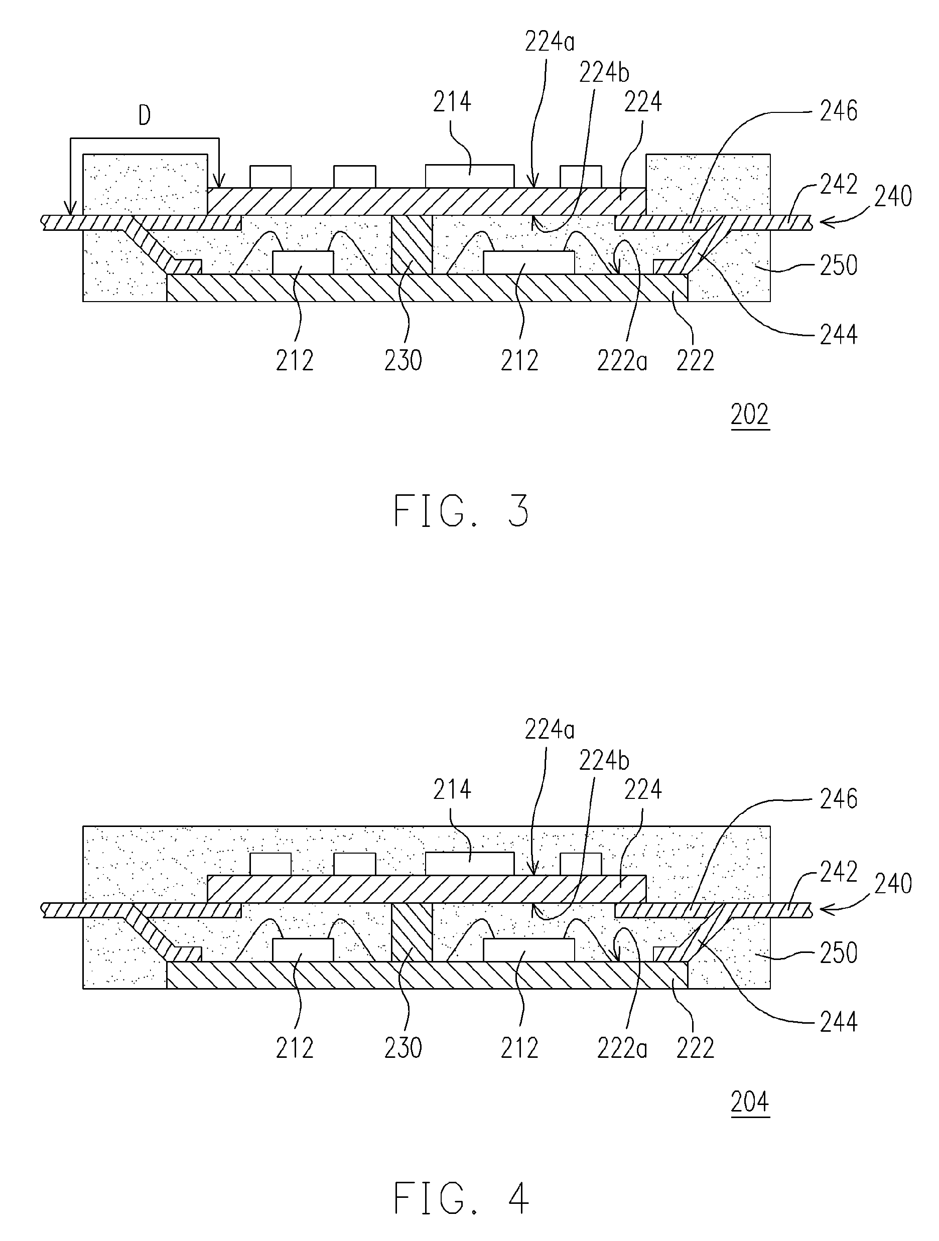 [package with stacked substrates]