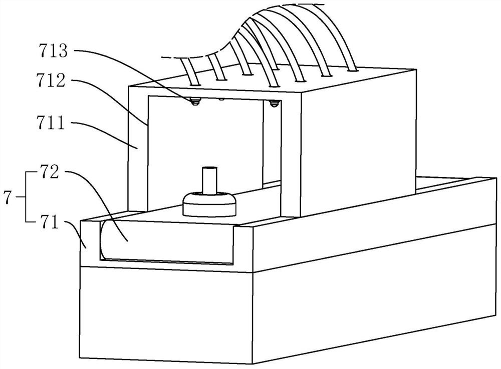 Die-casting machine discharging device for piston production