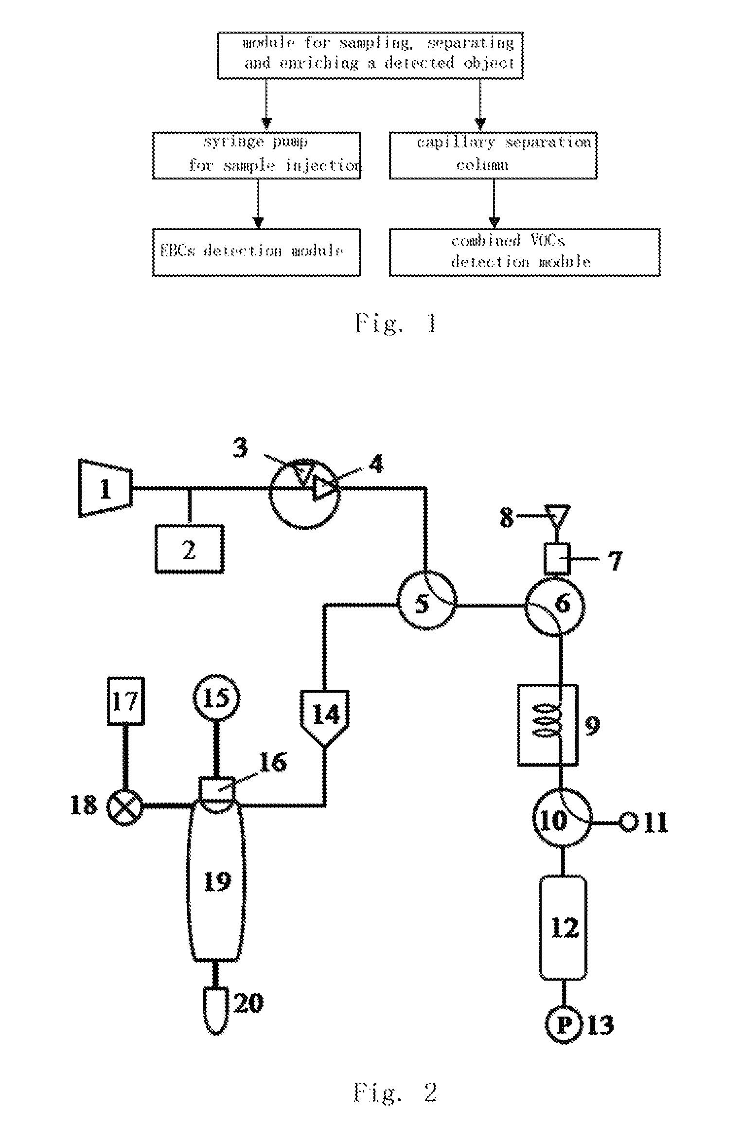 Integrated analysis device for simultaneously detecting EBCs and VOCs in human exhaled breath