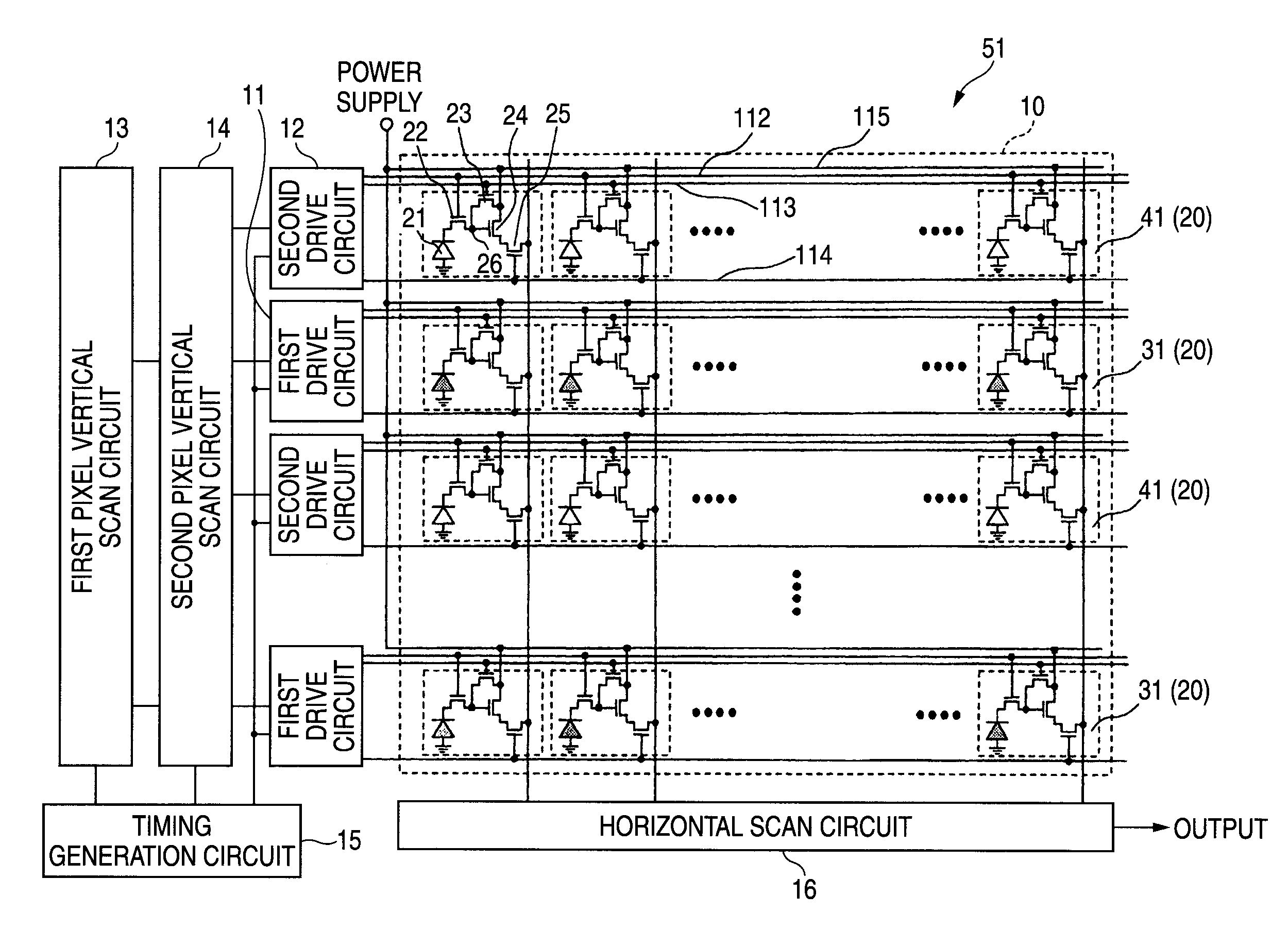 Solid-state imaging device, method for driving solid-state imaging device and camera