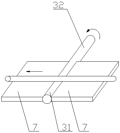 Transfer arm for mobile transport of billets on cooling beds